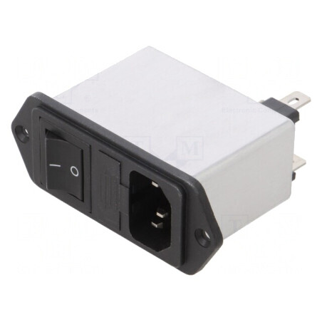 Conector Alimentare AC Soclu Tată C14 1A 250V | Electronic-mag.ro | Componente Electronice