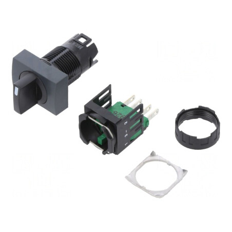 Comutator Rotativ 16mm 2NC/NO Negru XB6DD221B | Electronic-mag.ro | Componente Electronice