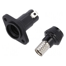 Clemă Panou 10x38mm 30A Neagră | Electronic-mag.ro | Componente Electronice