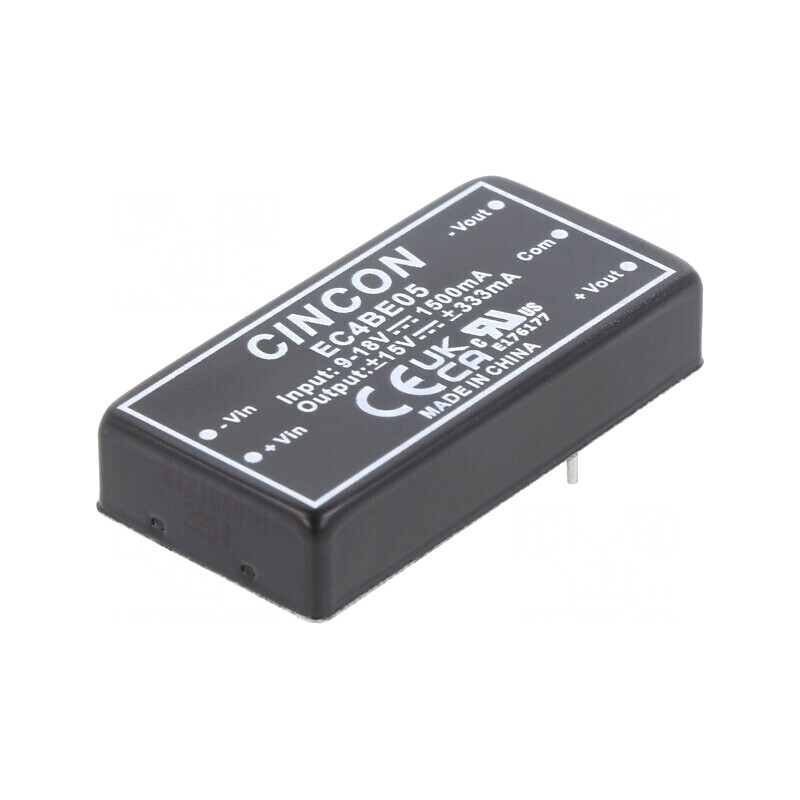 Convertor DC/DC 10W 9-18V la 15V/-15V THT EC4BE05 | Electronic-mag.ro | Componente Electronice Convertor DC/DC 10W 9-18V la 15V/-15V THT EC4BE05 | Electronic-mag.ro | Componente Electronice