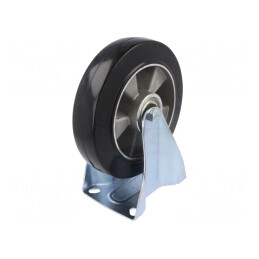 Roată de transport rigidă 200mm 350kg gumă | Electronic-mag.ro | Componente Electronice