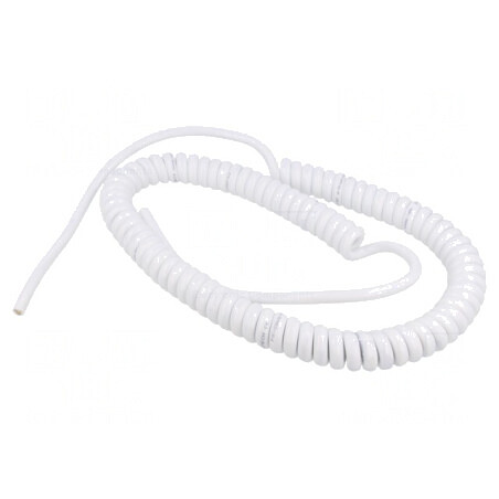 Cablu spiralat PUR alb 3G1.5mm2 0.8m | Electronic-mag.ro | Componente Electronice