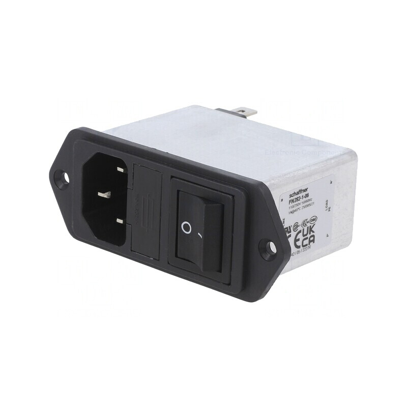 Conector AC C14 1A 250VAC  | Electronic-mag.ro | Componente Electronice