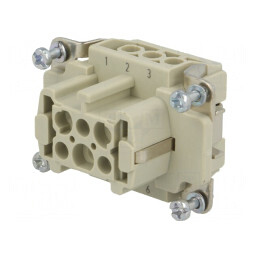 Conector inserturi de contact mamă Han Ex PIN 6 6 PE | Electronic-mag.ro | Componente Electronice