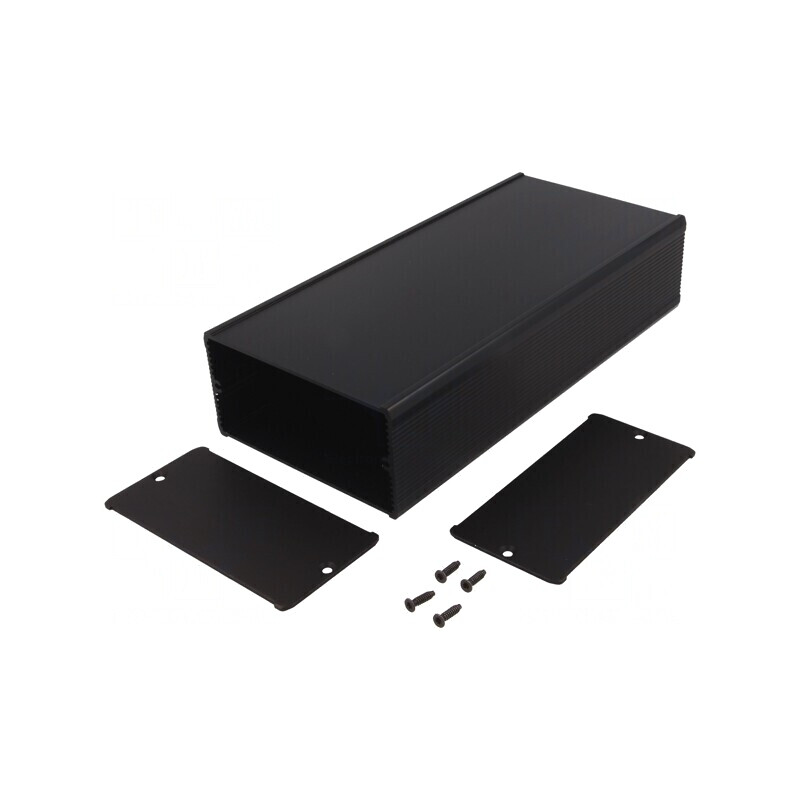 Carcasă aluminiu neagră TUF 105mm x 220mm x 52mm | Electronic-mag.ro | Componente Electronice Carcasă aluminiu neagră TUF 105mm x 220mm x 52mm | Electronic-mag.ro | Componente Electronice