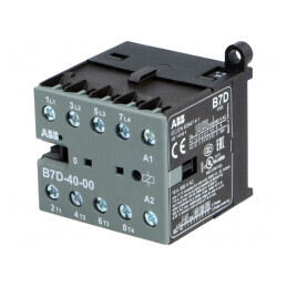 Contactor 4P 24VDC 7A DIN Rail | Electronic-mag.ro | Componente Electronice