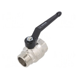 Robinet mecanic cu bilă alamă nichelată 25bar | Electronic-mag.ro | Componente Electronice