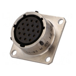 Conector circular flanșă 4 orificii montare panou PT02A1419S023 | Electronic-mag.ro | Componente Electronice