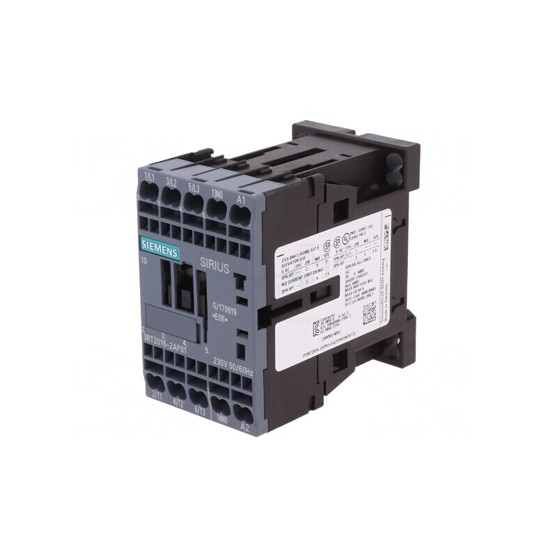 Contactor 3P 230VAC 9A 690V cu 3 Contacte Auxiliare NO | Electronic-mag.ro | Componente Electronice