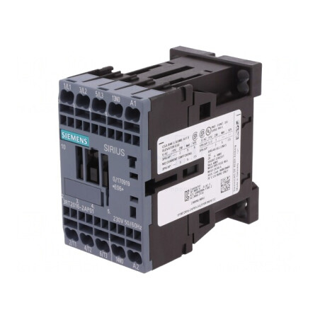 Contactor 3P 230VAC 9A 690V cu 3 Contacte Auxiliare NO | Electronic-mag.ro | Componente Electronice