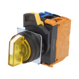 Comutator Rotativ 22mm LED Galben | Electronic-mag.ro | Componente Electronice