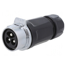 Mufă Circulară Aurită 3-PIN 28mm Tată 43A | Electronic-mag.ro | Componente Electronice
