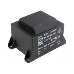 Transformator Încapsulat 28VA 230V 24V 1167mA PCB BVEI | Electronic-mag.ro | Componente Electronice