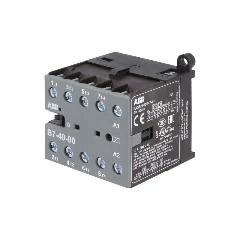 Contactor 4-poli NO 24VAC 7A pentru șină DIN | Electronic-mag.ro | Componente Electronice