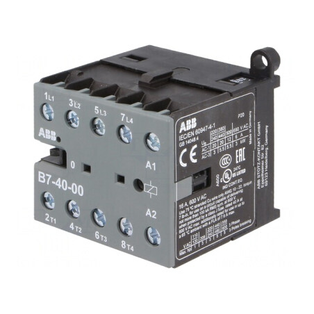 Contactor 4-poli NO 24VAC 7A pentru șină DIN | Electronic-mag.ro | Componente Electronice
