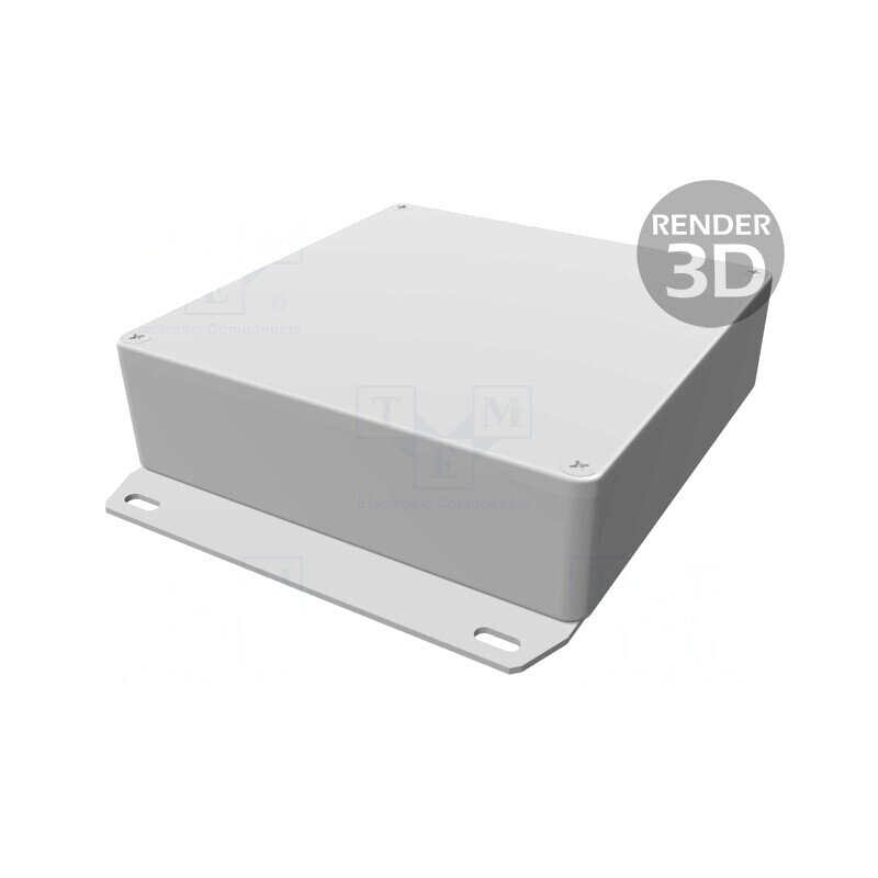 Carcasă universală 120x120x32mm cu lame de fixare | Electronic-mag.ro | Componente Electronice