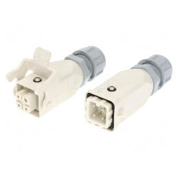 Conector HDC Tată Mamă 4 3 PE 3A Cablu | Electronic-mag.ro | Componente Electronice