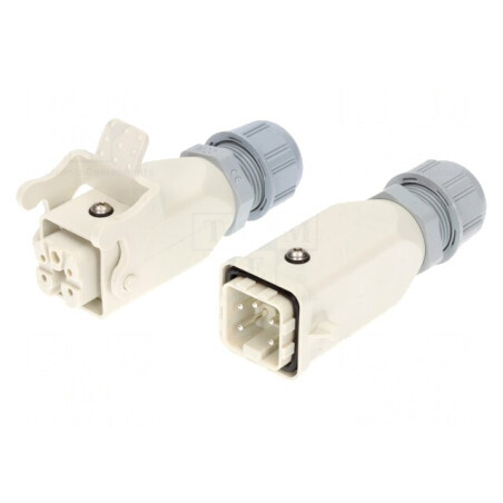 Conector: HDC tată + mamă PIN: 5 4+PE dimensiune 3A pe cablu, 93608-0393 | Electronic-mag.ro | Componente Electronice