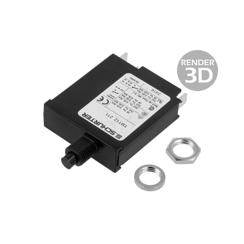 Întrerupător Supracurent 240VAC 28VDC 15A SPST IP40 | Electronic-mag.ro | Componente Electronice