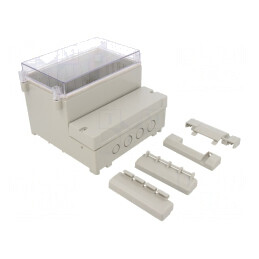 Carcasă montare pe perete ABS gri 166x161x121mm | Electronic-mag.ro | Componente Electronice
