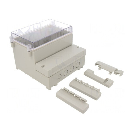 Carcasă montare pe perete ABS gri 166x161x121mm | Electronic-mag.ro | Componente Electronice