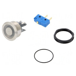Comutator anti-vandalism albastru SPDT IP67 ON-(ON) | Electronic-mag.ro | Componente Electronice