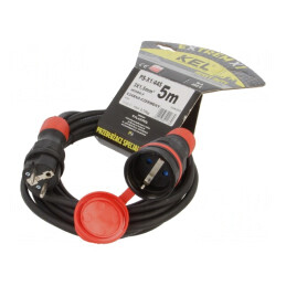 Prelungitor Negru 5m 16A 3x1,5mm2 | Electronic-mag.ro | Componente Electronice