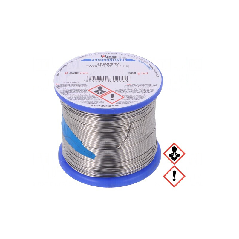Sârmă de lipit 0,8mm 500g cu plumb 190°C | Electronic-mag.ro | Componente Electronice Sârmă de lipit 0,8mm 500g cu plumb 190°C | Electronic-mag.ro | Componente Electronice