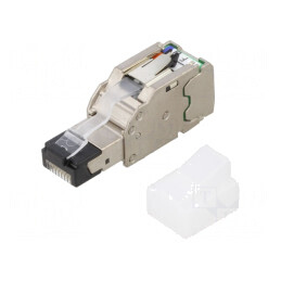 Mufă RJ45 Cat 5e Ecranat 8p4c 5.8-9mm | Electronic-mag.ro | Componente Electronice