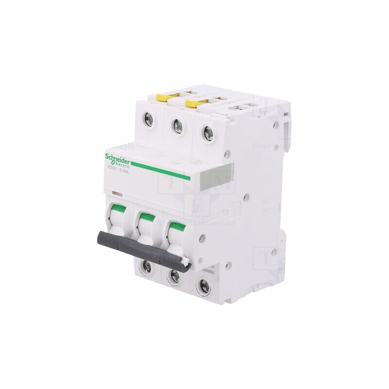 Întrerupător de Supracurent 20A 3 Poli 400V Caract D | Electronic-mag.ro | Componente Electronice