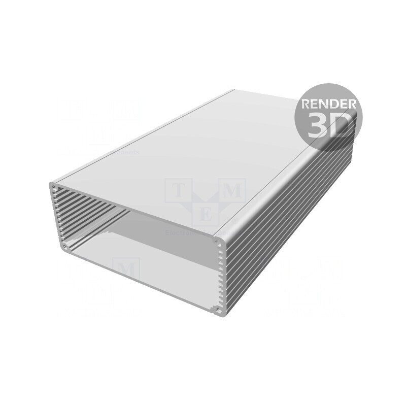 Carcasă aluminiu neagră 125x220x52mm | Electronic-mag.ro | Componente Electronice