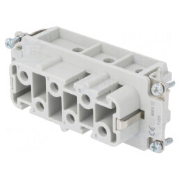 Conector: dreptunghiular | mamă | 400V | 41A | PIN: 6 | Dispunere: 6+PE | 1406530