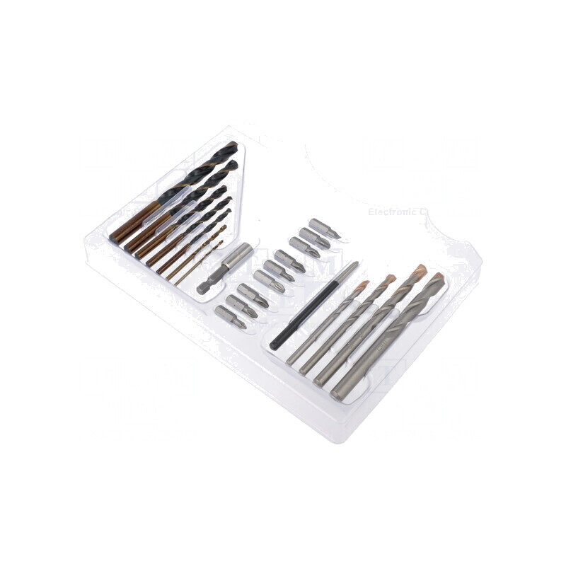 Set Burghie Oțel 22 Bucăți în Cutie Plastic | Electronic-mag.ro | Componente Electronice