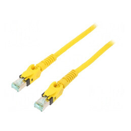 Patch Cord S/FTP Cat 6a Cu Galben 2m | Electronic-mag.ro | Componente Electronice