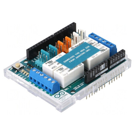 Arduino 4 Relays Shield - Placă de Expansiune cu Şiruri Pini | Electronic-mag.ro | Componente Electronice