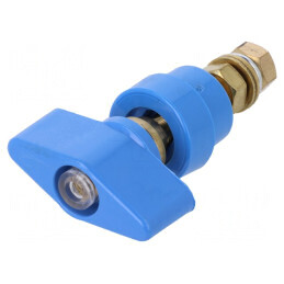 Clemă de laborator albastră 1kVDC 100A pe panou | Electronic-mag.ro | Componente Electronice