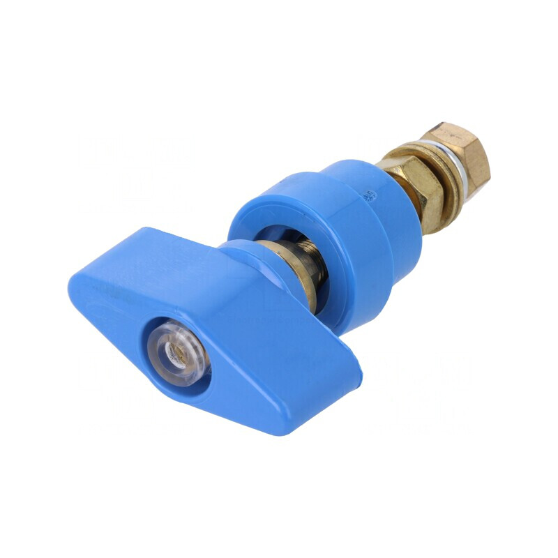Clemă de laborator albastră 1kVDC 100A pe panou | Electronic-mag.ro | Componente Electronice