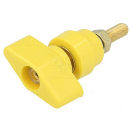 Clemă de Laborator Galbenă 100A 1kVDC Pe Panou | Electronic-mag.ro | Componente Electronice