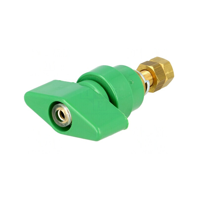 Clemă de laborator verde 1kVDC 100A pe panou | Electronic-mag.ro | Componente Electronice