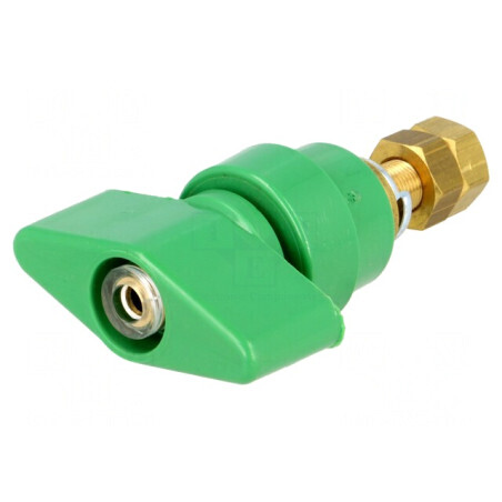Clemă de laborator verde 1kVDC 100A pe panou | Electronic-mag.ro | Componente Electronice