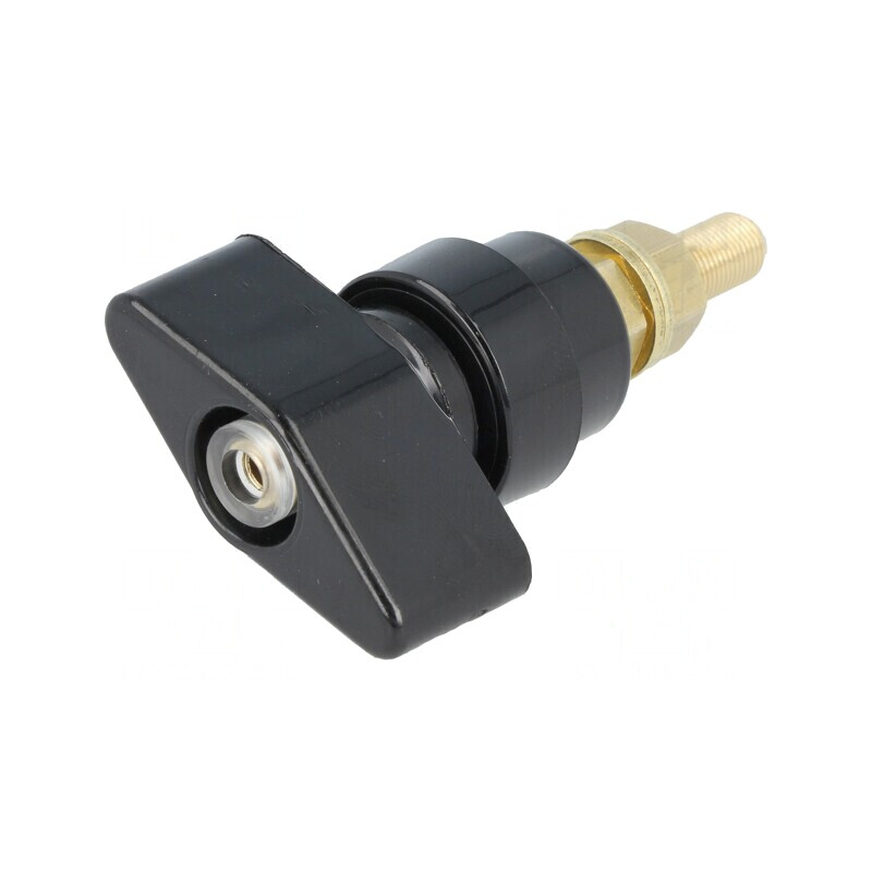 Clemă de laborator neagră 1kVDC 100A pe panou | Electronic-mag.ro | Componente Electronice