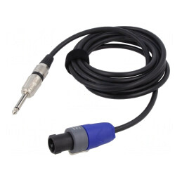Cablu Audio Jack 6,3mm la SpeakON 3m Negru