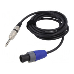 Cablu Audio Jack 6,3mm la SpeakON 3m Negru | Electronic-mag.ro | Componente Electronice