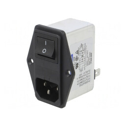 Conector Alimentare AC Soclu Tată 4A 250VAC IEC 60320 4,2mH | Electronic-mag.ro | Componente Electronice