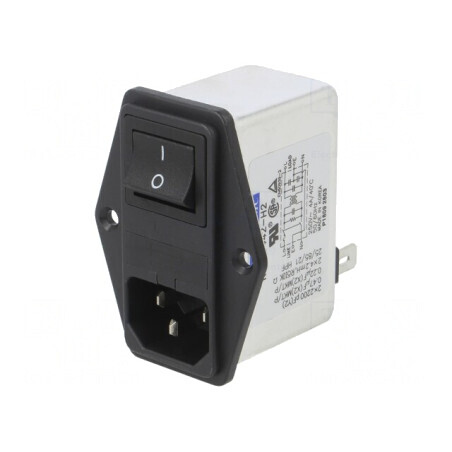 Conector Alimentare AC Soclu Tată 4A 250VAC IEC 60320 4,2mH | Electronic-mag.ro | Componente Electronice