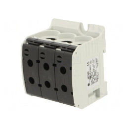 Conector de Îmbinare Șine 95mm2 1 Pistă 6 Borne Negru | Electronic-mag.ro | Componente Electronice