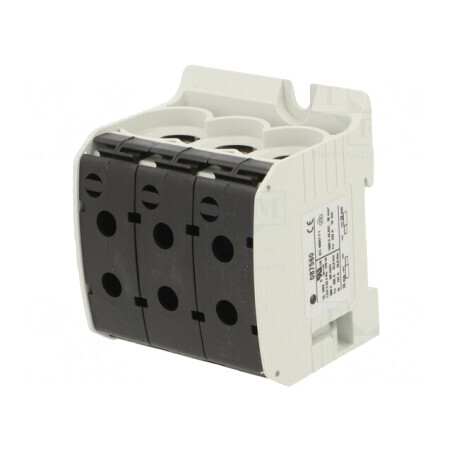 Conector de Îmbinare Șine 95mm2 1 Pistă 6 Borne Negru | Electronic-mag.ro | Componente Electronice