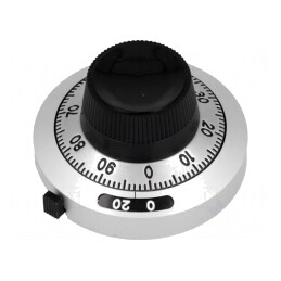 Buton de precizie | cu disc selector cu numărare | Ø46mm | cromată | H-46-6A