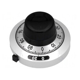Buton de Precizie Cromat cu Disc Selector Ø46mm | Electronic-mag.ro | Componente Electronice