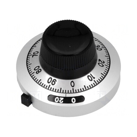 Buton de Precizie Cromat cu Disc Selector Ø46mm | Electronic-mag.ro | Componente Electronice